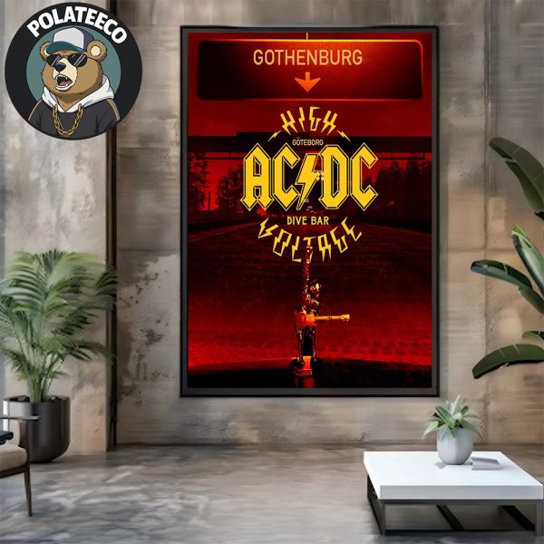 ACDC Gothenburg 2025 High Voltage Dive Bar At Surr Arena Avagen 24 Goteborg Sweden Home Decor Poster Canvas