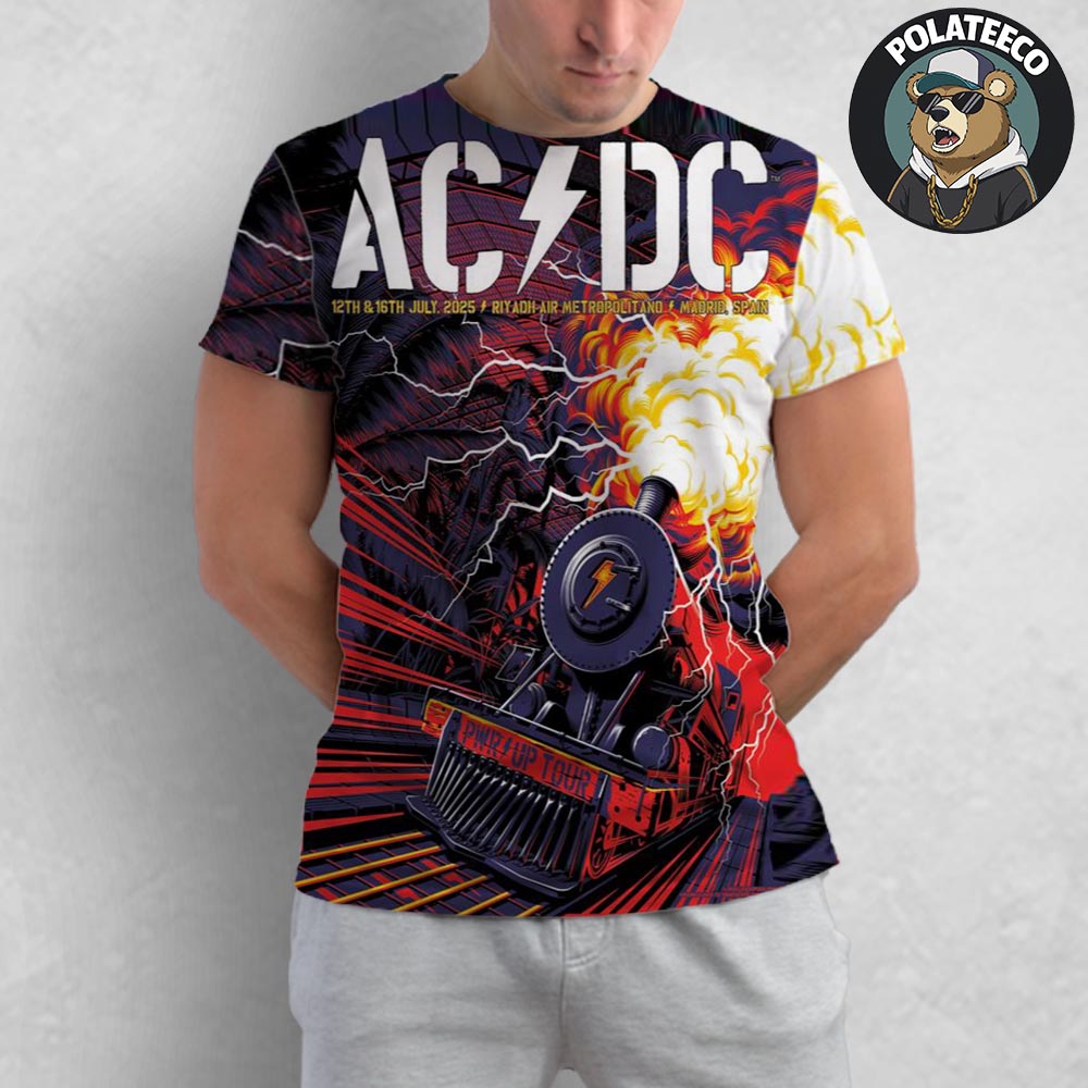 ACDC Madrid 2025 PWR UP Tour At Riyadh Air Metropolitano In Spain On July 12-16 2025 All Over Print Shirt ACDC Madrid 2025 PWR UP Tour At Riyadh Air Metropolitano In Spain On July 12-16 2025 All Over Print Shirt
