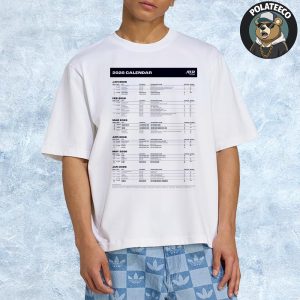 ATP Tour 2026 Season Calendar January To June Official Poster Unisex T-Shirt