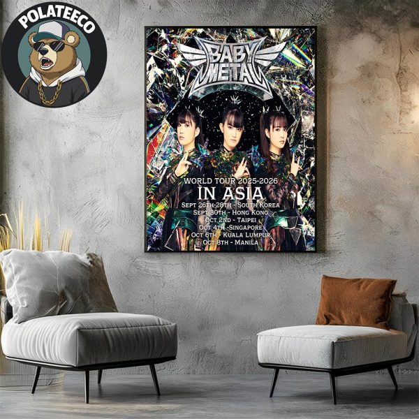 Babymetal World Tour 2025-2026 In Asia Schedule Dates List On September And October Wall Art Home Decor Poster Canvas