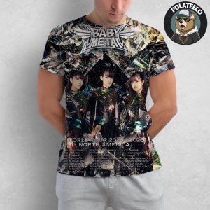 Babymetal World Tour 2025-2026 North America Poster Schedule Dates And Cities List All Over Print T-Shirt