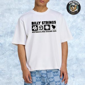Billy Strings 2025 Australia And New Zealand Tour Exclusive Merchandise 4 Icon Artwork By Jessie Crawford Unisex T-Shirt
