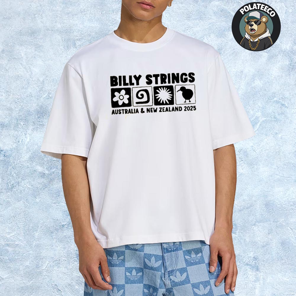Billy Strings 2025 Australia And New Zealand Tour Exclusive Merchandise 4 Icon Artwork By Jessie Crawford Unisex T-Shirt Billy Strings 2025 Australia And New Zealand Tour Exclusive Merchandise 4 Icon Artwork By Jessie Crawford Unisex T-Shirt