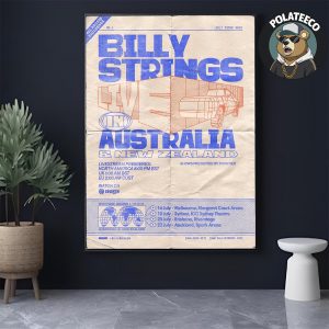Billy Strings Live In Australia And New Zealand Tour 2025 Schedule Dates List Home Decor Poster Canvas