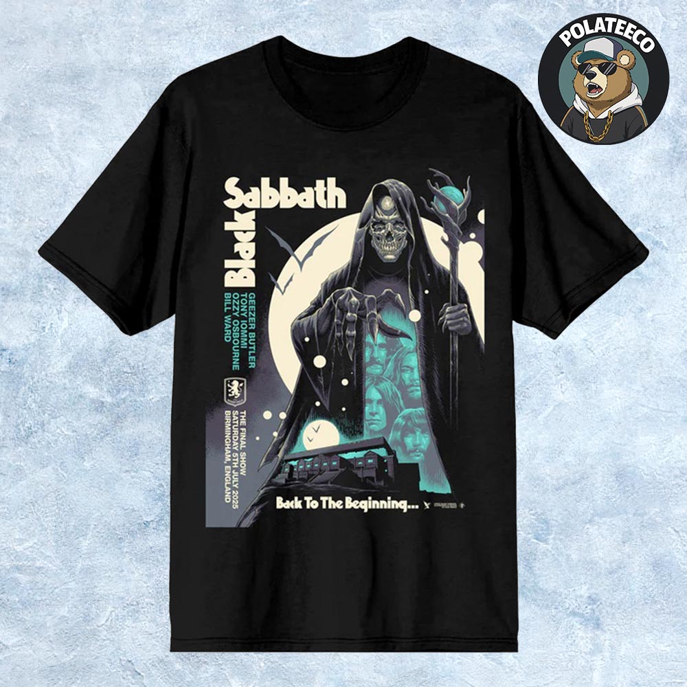 Black Sabbath Skeleton Tee Black Sabbath x Ozzy Osbourne Back To The Beginning 2025 At Villa Park In Birmingham UK On July 5th 2025 T-Shirt Black Sabbath Skeleton Tee Black Sabbath x Ozzy Osbourne Back To The Beginning 2025 At Villa Park In Birmingham UK On July 5th 2025 T-Shirt