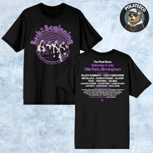 Black Sabbath x Ozzy Osbourne Back To The Beginning 2025 Event Tee At Villa Park In Birmingham UK On July 5th 2025 T-Shirt