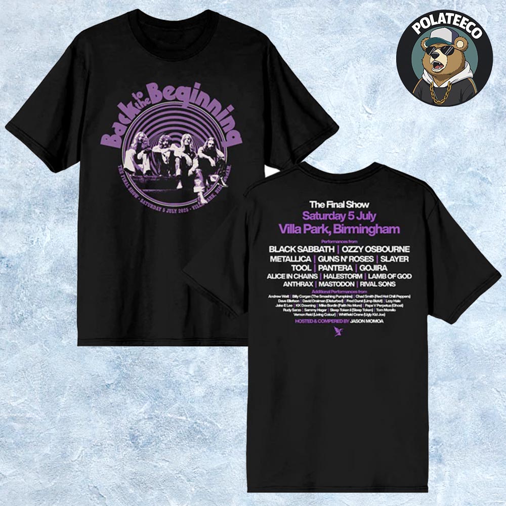 Black Sabbath x Ozzy Osbourne Back To The Beginning 2025 Event Tee At Villa Park In Birmingham UK On July 5th 2025 T-Shirt Black Sabbath x Ozzy Osbourne Back To The Beginning 2025 Event Tee At Villa Park In Birmingham UK On July 5th 2025 T-Shirt