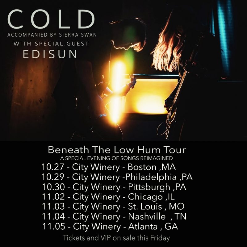 COLD Announces Fall 2025 'Beneath The Low Hum Tour A Special Evening Of Songs Reimagined'