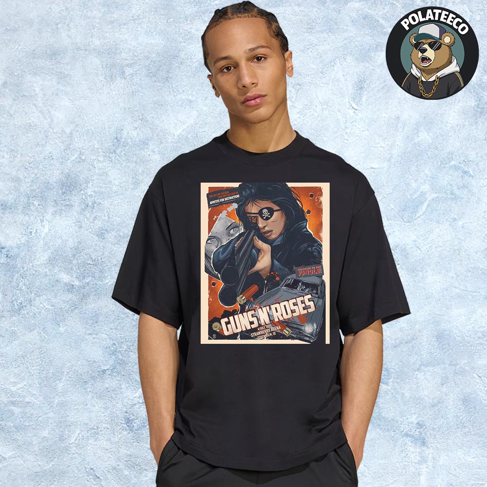 Guns N Roses Stockholm SE 2025 World Tour Poster Welcome To The Jungle At Strawberry Arena On July 4th 2025 Unisex Essential T-Shirt Guns N Roses Stockholm SE 2025 World Tour Poster Welcome To The Jungle At Strawberry Arena On July 4th 2025 Unisex Essential T-Shirt