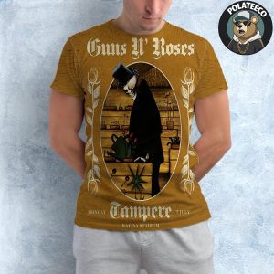 Guns N Roses Tampere 2025 World Tour Summer Poster Shows At Ratina Stadium In Finland On July 7 2025 All Over Print Shirt