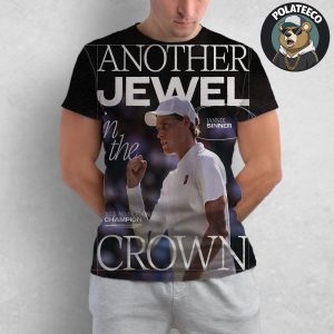 Jannik Sinner 2025 Wimbledon Champion Poster Another Jewell In The Crown All Over Print Shirt