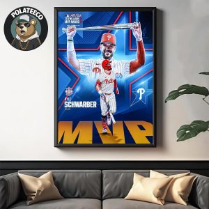 Kyle Schwarber Is 2025 MLB All Star Game Ted Williams MVP Award Winner Home Decor Poster Canvas