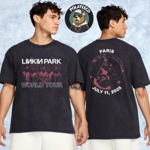 Linkin Park Paris 2025 From Zero World Tour Merchandise Tee At Stade de France On July 11 2025 Two Sided Unisex T-Shirt