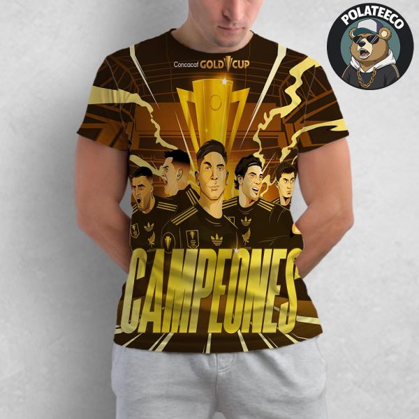 Mexico Bicampeon Campeones 2025 Concacaf Gold Cup All Over Print Shirt
