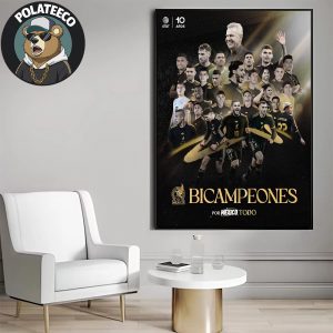 Mexico Bicampeon Campeones 2025 Concacaf Gold Cup Por Mexico Todo Wall Art Home Decor Poster Canvas