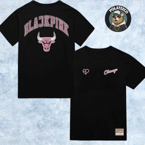NBA Collaboration Blackpink x Chicago Bulls Black Tee Two Sided All Over Print Shirt