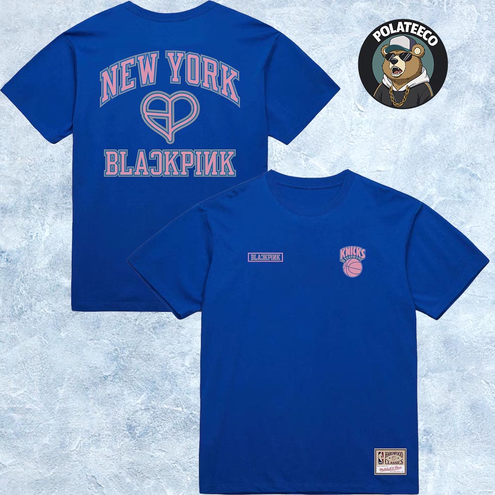 NBA Collaboration Blackpink x New York Knicks Blue Tee Two Sided All Over Print Shirt NBA Collaboration Blackpink x New York Knicks Blue Tee Two Sided All Over Print Shirt