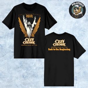 Ozzy Osbourne Shep Fairey Tee Black Sabbath x Ozzy Osbourne Back To The Beginning 2025 At Villa Park In Birmingham UK On July 5th 2025 T-Shirt