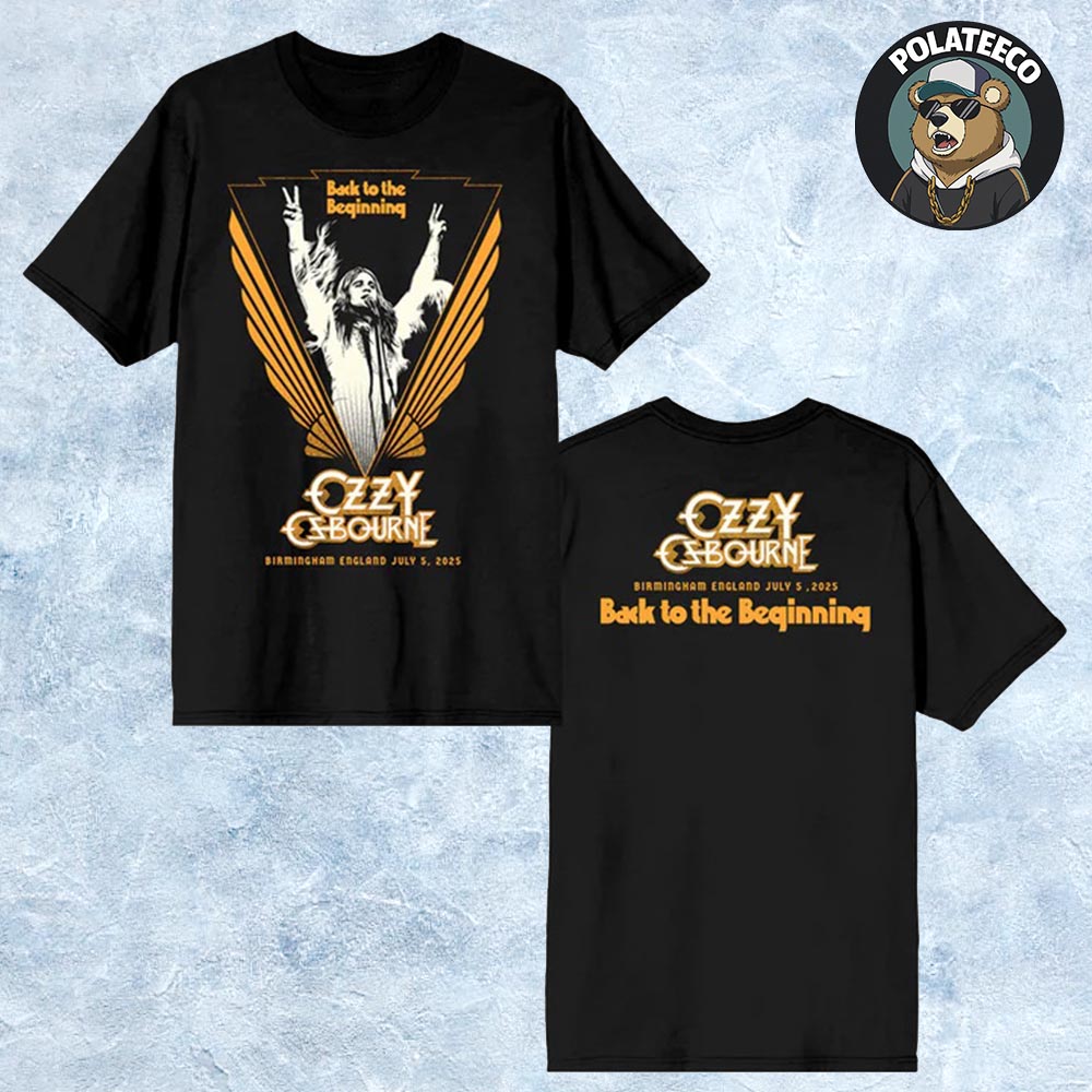 Ozzy Osbourne Shep Fairey Tee Black Sabbath x Ozzy Osbourne Back To The Beginning 2025 At Villa Park In Birmingham UK On July 5th 2025 T-Shirt Ozzy Osbourne Shep Fairey Tee Black Sabbath x Ozzy Osbourne Back To The Beginning 2025 At Villa Park In Birmingham UK On July 5th 2025 T-Shirt