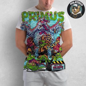 Primus Morrison 2025 Concert Poster This End Toward Ghost At Red Rocks Amphitheatre In Colorado On July 9 2025 All Over Print Shirt