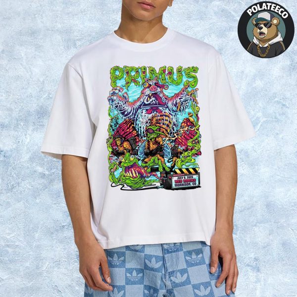 Primus Morrison 2025 Concert Poster This End Toward Ghost At Red Rocks Amphitheatre In Colorado On July 9 2025 Unisex T-Shirt