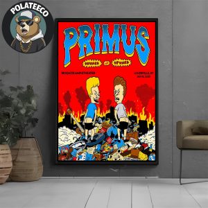 Primus Onward And Upward 2025 Concert Poster At Iroquois Amphitheatre Louisville KY On July 15 2025 Home Decor Poster Canvas