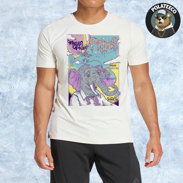Primus Onward And Upward Detroit 2025 Poster Show At Michigan Lottery Amphitheatre At Freedom Hill In Michigan On July 16 2025 Unisex T-Shirt