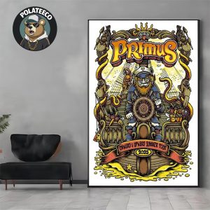 Primus Onward And Upward Summer Tour 2025 Official Poster Home Decor Poster Canvas