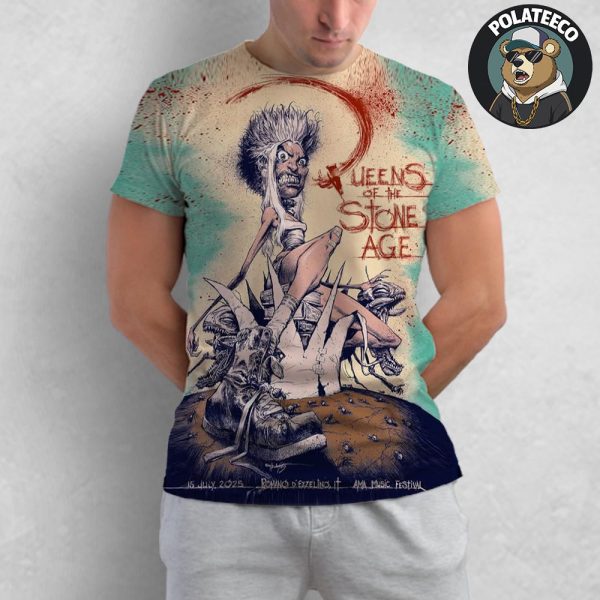 Queens Of The Stone Age Concert Poster At AMA Music Festival In Romano d’Ezzelino Italy On July 16 2025 All Over Print Shirt
