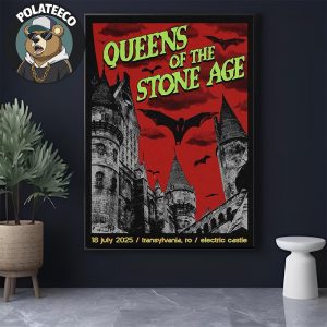 Queens Of The Stone Age Transylvania Romania 2025 Poster Show At Electric Castle On July 18th 2025 Home Decor Poster Canvas