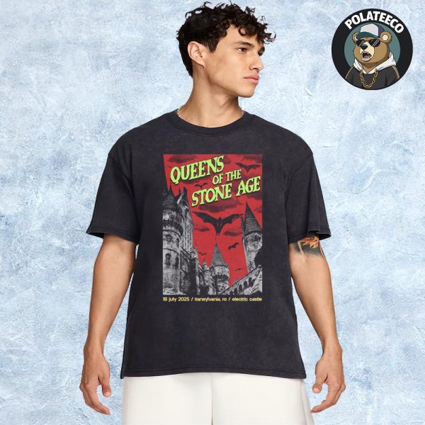 Queens Of The Stone Age Transylvania Romania 2025 Poster Show At Electric Castle On July 18th 2025 Unisex T-Shirt