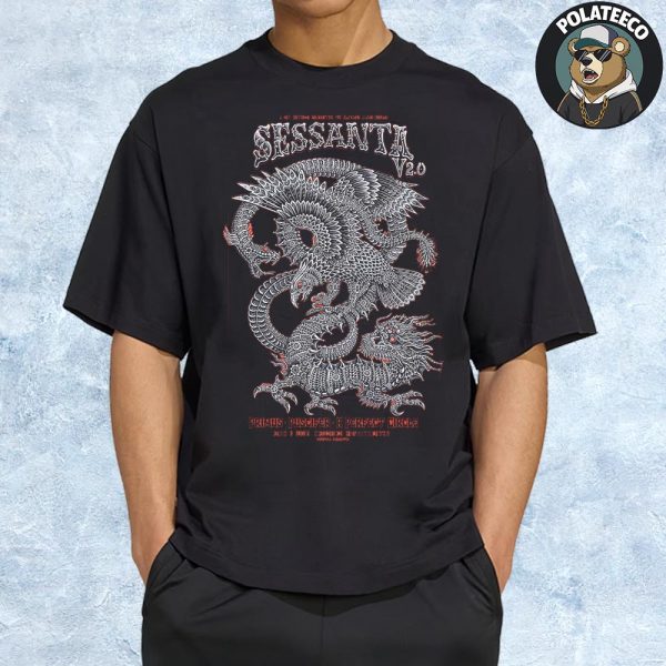 Sessanta V 2.0 Concert Tour Poster With Primus Puscifer And A Perfect Circle At Cascades Amphitheater In Ridgefield WA On June 6 2025 Unisex T-Shirt