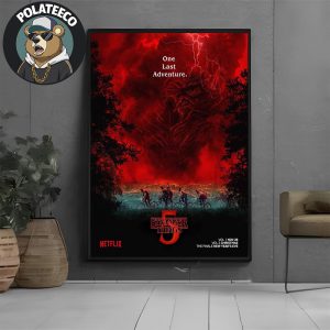 Stranger Things 5 One Last Adventure Official Poster Movie On Netflix Home Decor Poster Canvas