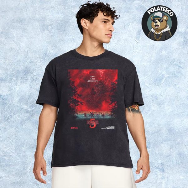 Stranger Things 5 One Last Adventure Official Poster Movie On Netflix Unisex T-Shirt