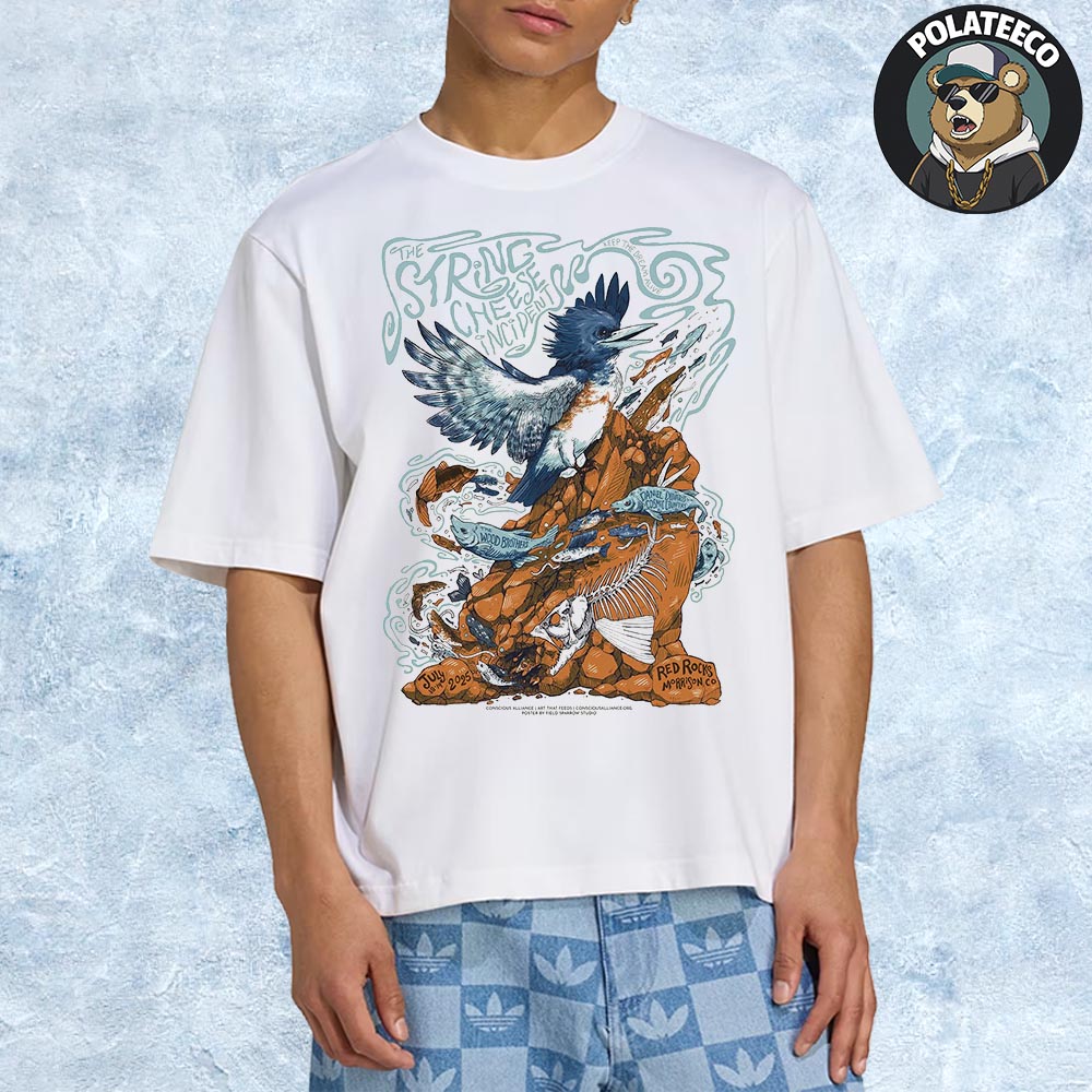 The String Cheese Incident Art That Feeds Food Drive At Red Rocks Amphitheatre In Morrison CO On July 18-19 2025 Unisex T-Shirt The String Cheese Incident Art That Feeds Food Drive At Red Rocks Amphitheatre In Morrison CO On July 18-19 2025 Unisex T-Shirt