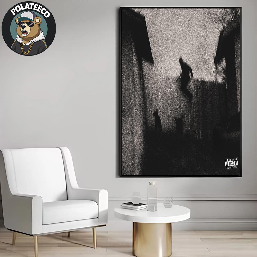 Travis Scott Jackboys 2 Album's Cover Art Featuring A Shadowy Figure Home Decor Poster Canvas Travis Scott Jackboys 2 Album's Cover Art Featuring A Shadowy Figure Home Decor Poster Canvas